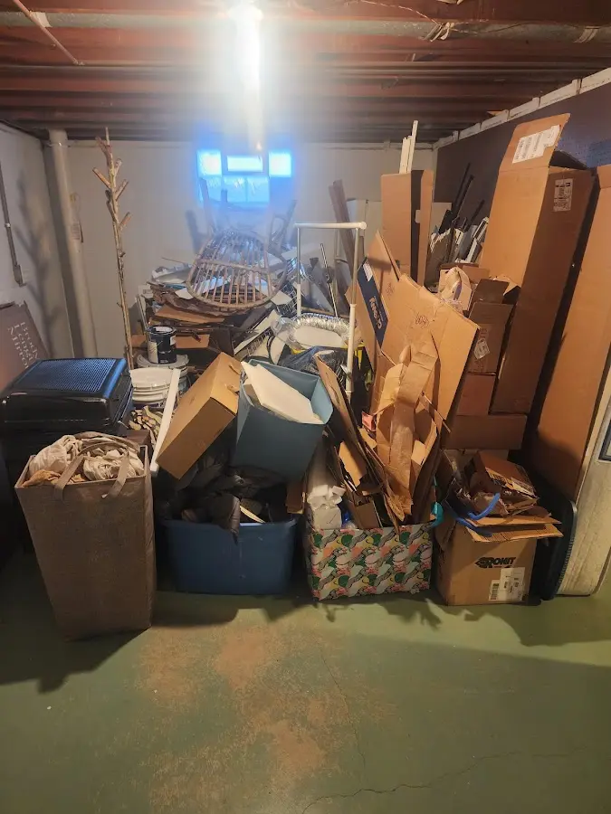 Roll-off dumpster container at job site for 6 Yard Dumpster Rental in Walden